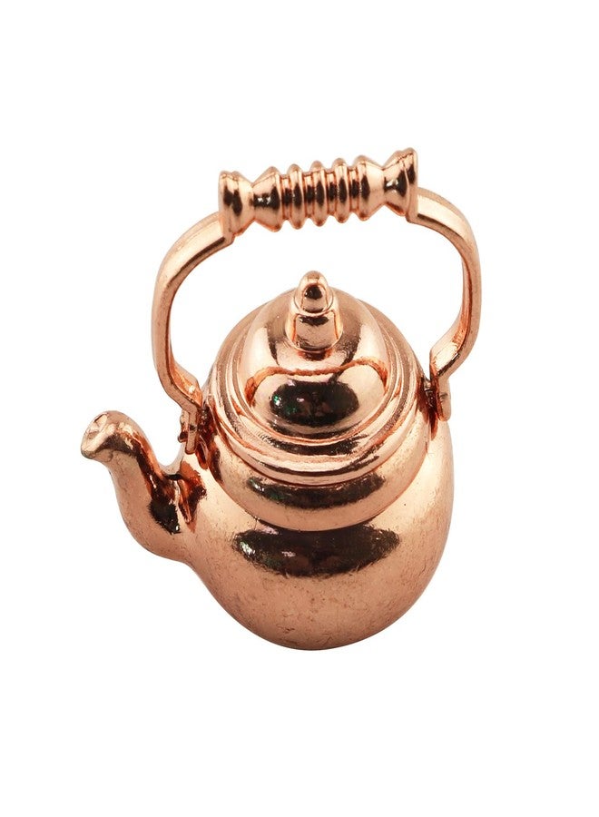 TAODAN Dollhouse Kitchen Cookware 1/12 Scale Miniatures Metal Frying Pans, Kettle, Copper Pots with Lids for Dollhouse Kitchen Accessories Christmas Birthday Gift Miniature Stovetop Cookware - Image 5